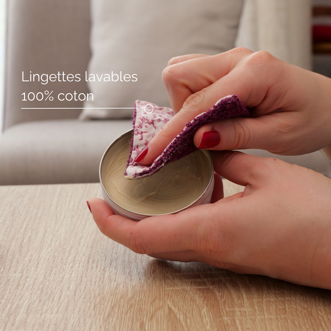 Lot de 6 lingettes lavables